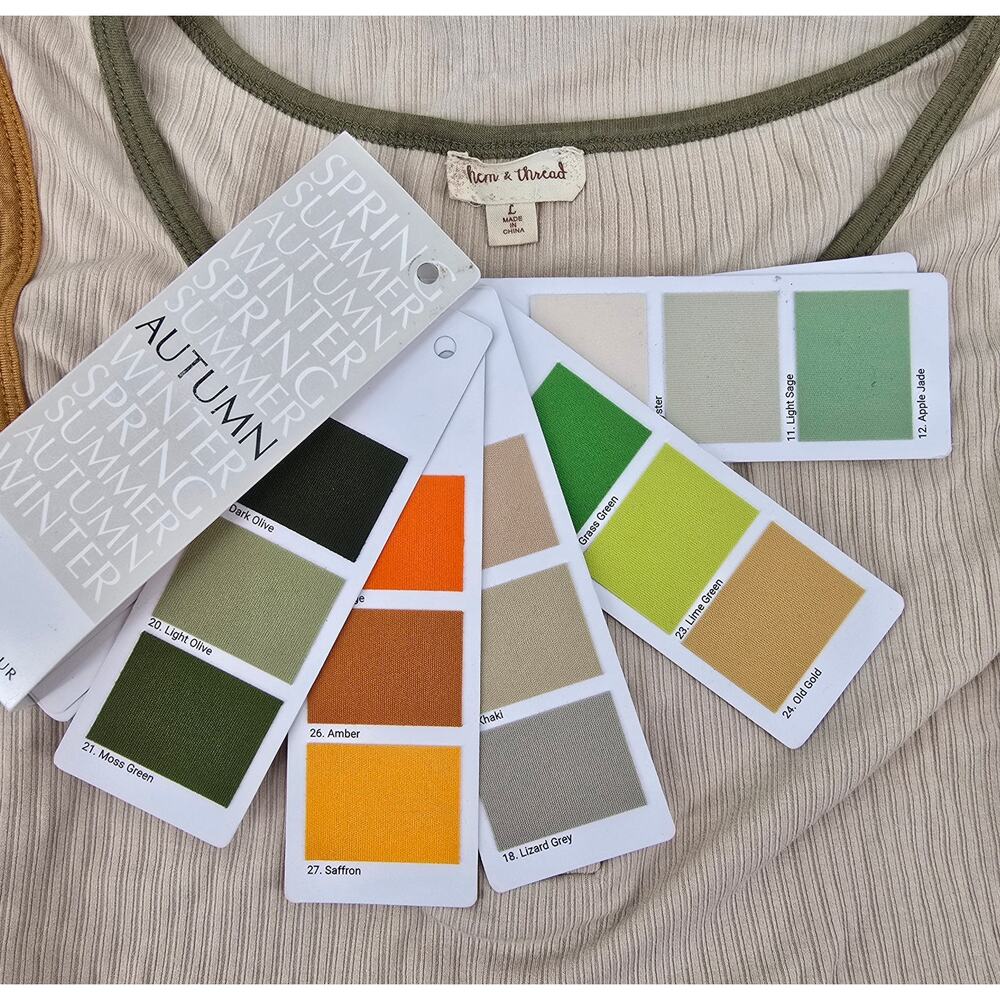 Hem & Thread Button Front Ribbed Tank - Size Large - image 4